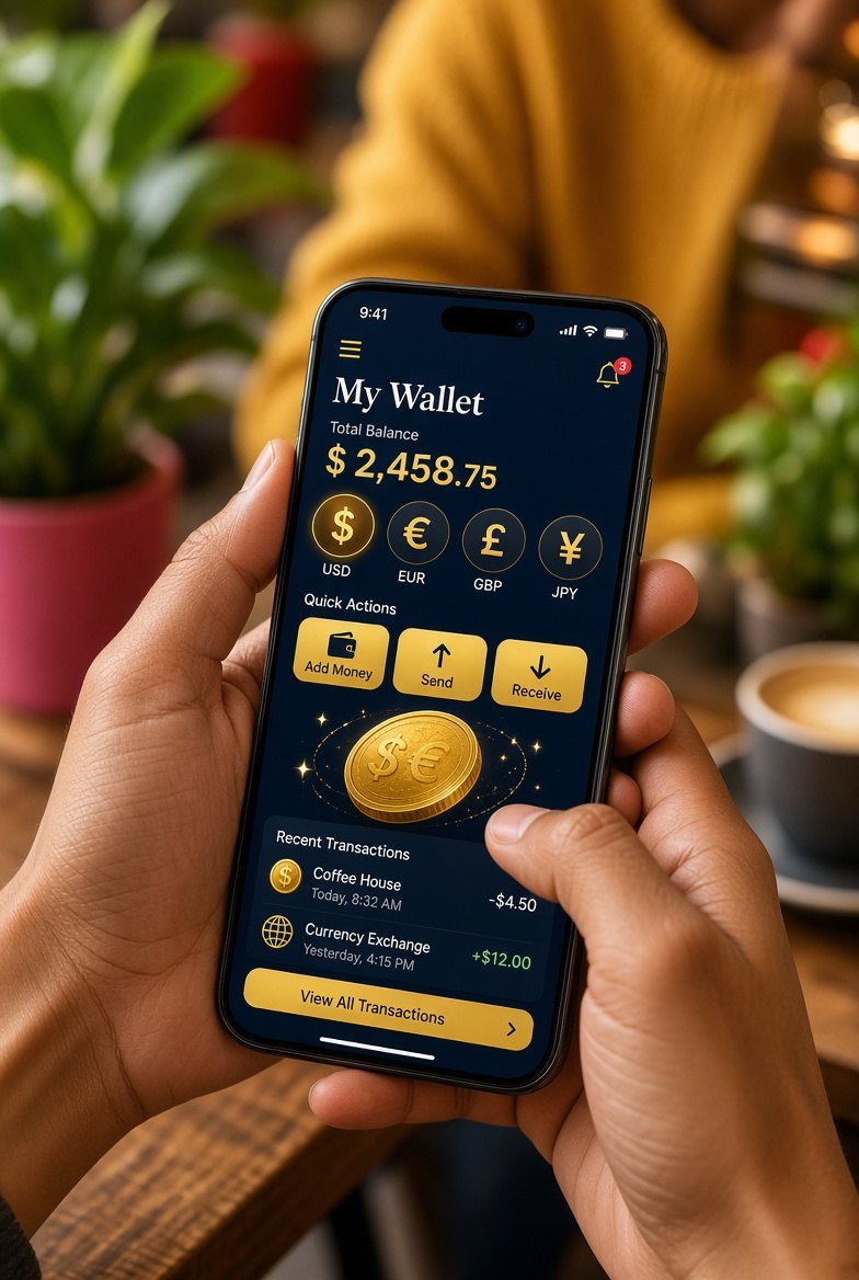 Recipient checking a funded payout wallet on a phone